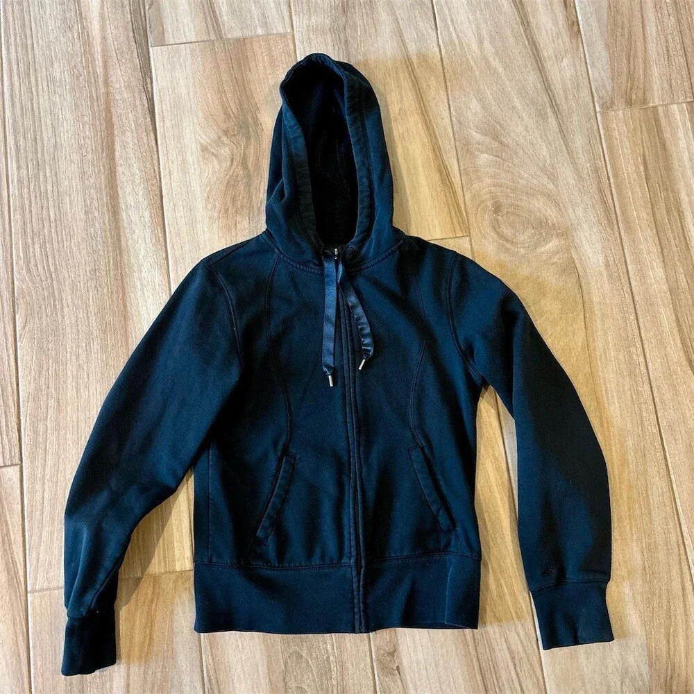 C9 by Champion Hoodie Womens Size S Black Full Zip Drawstring Pockets